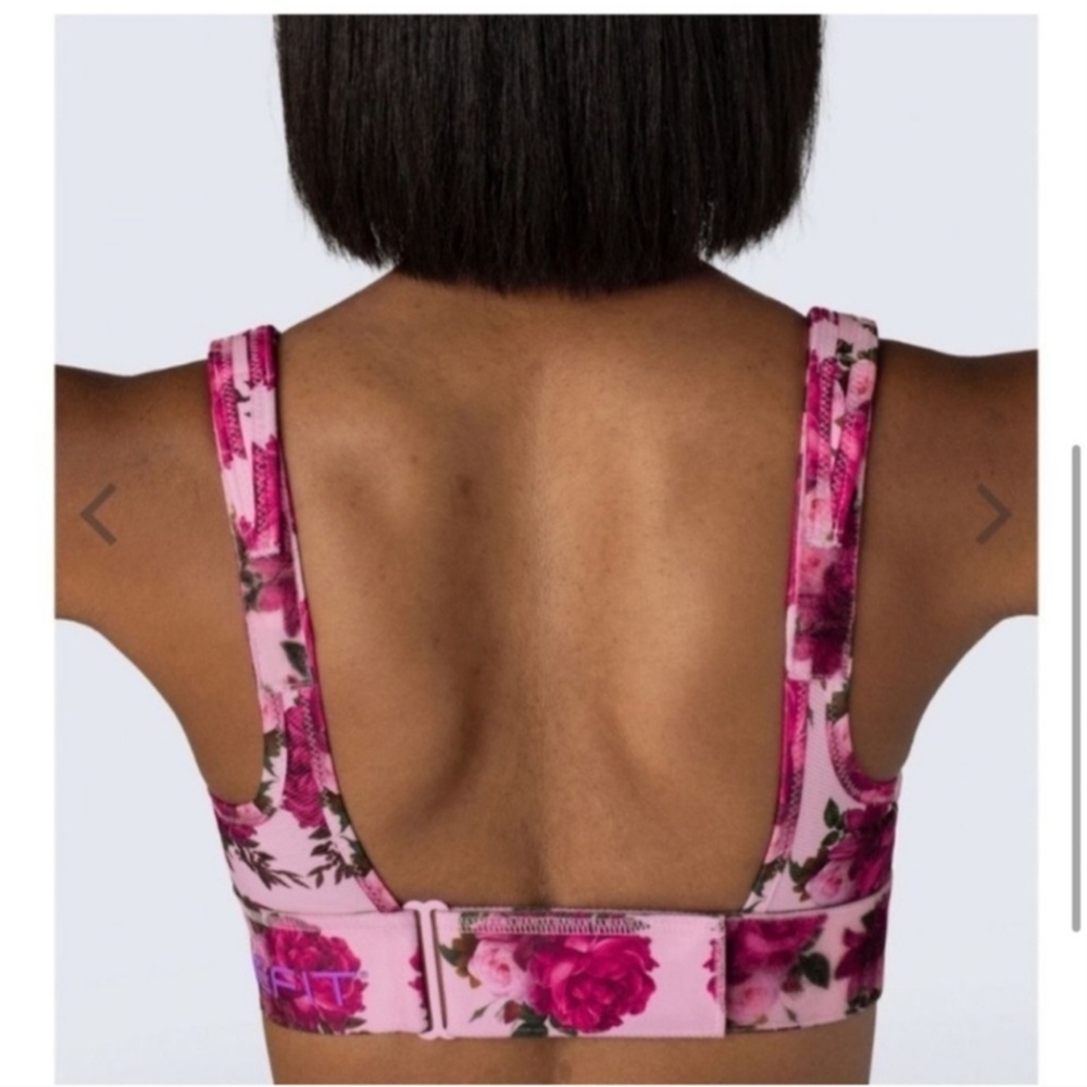 SHEFIT 3Luxe High Impact Floral Pink Women's Sports Bra L Or XL - Picture 10 of 16